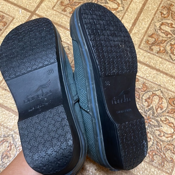 DANSKO WOMEN 38/ US 7 Volley Black Canvas Leather Clog Slip-On Shoe - Picture 6 of 8